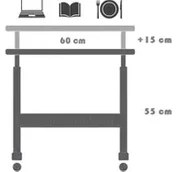 Resim Vivense Bambu Yükseklik Ayarlı Laptop Sehpası, Çam, 60X40 