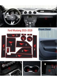 Resim Ford Mustang 6 2015-2019 Araç Içi Silikon Kaymaz Ped Kaplama Seti (547230282) 