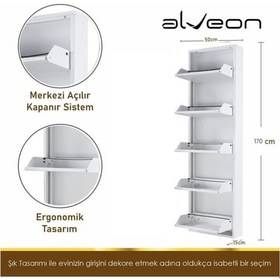 Resim Alv-1005 Alveon Metal Ayakkabılık Beyaz 