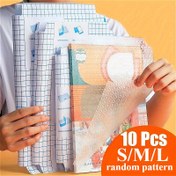 Resim 10 Adet Kendinden Yapışkanlı Kitap Koruyucu - Şeffaf SML Boyut (Tekli Posta) Kesilebilir Izgara Desenli ve Çok Renkli Tasarımlar, Okul, Ofis, Dergi, Günlükler için - Okula Dönüş Malzemeleri, Ofis Gereçleri, Öğrenme Hediyeleri, Dergi Saklama, Canlı Baskılar, Kolay Uygulama, Kırtasiye Eşyaları 
