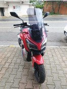 Resim Motocam Rks Reale 125 Siperlik Ön Cam 2023 2024 Model 65cm Açıkfüme Renkli 4mm Orta Boylu Cam 