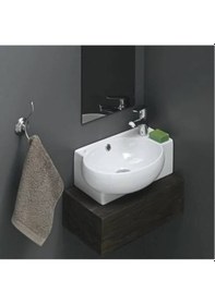 Resim Turkuaz Seramik Cerastyle 28 x 45 CM Mini Köşe Lavabo 