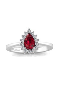 Resim 0,60 Karat Pırlantalı Yakut Yüzük (464657012) 