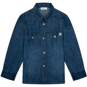 Resim Minycenter Erkek Çocuk Cepli Denim Gömlek Mnt25e205 Mavi 