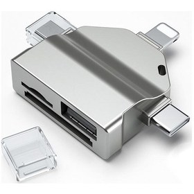 Resim NR18 Otg 7 İn 1 Lightning Type C Usb Micro Usb Hafıza Kart Okuyucu 