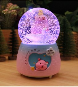 Resim Capybara Kapibara Kar Motorlu, Işıklı Ve Müzikli Mega Boy Kar Küresi-a 