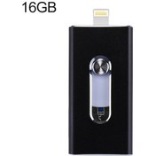 Resim Rogfer Rqw-02 3'ü 1 Arada Usb 2.0 Ve 8 Pin Ve Mikro Usb 16gb Flash Sürücü Siyah 
