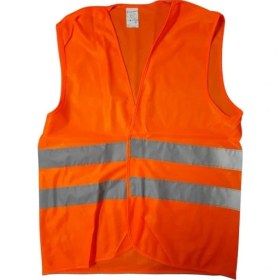 Resim Paoshop Reflektörlü Fosforlu Standart Turuncu Işçi İkaz Yeleği (15 Ad) 