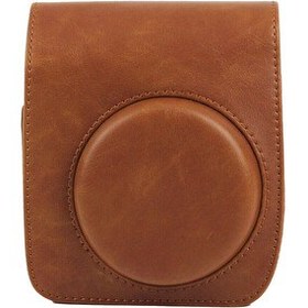 Resim Fujifilm Instax Neo 90 Uyumlu Kahverengi Askılı Deri Çanta 