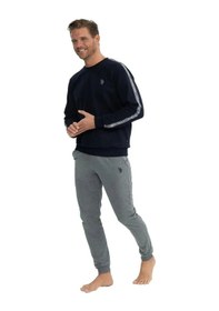 Resim U.s. Polo Assn. Erkek Uzun Kollu Kol Detaylı Pijama Takımı 001 