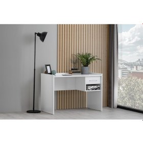 Resim Dekorazi Ekol Bilgisayar Masası Beyaz 