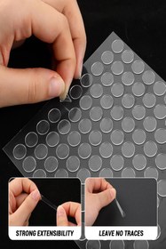 Resim Tor Store Çift Taraflı Yuvarlak Montaj Macunu Yapışkanlı Şeffaf Esnek Devre Montaj Macunu Bandı (420 ADET) 