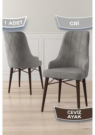 Resim Canisa Neta Serisi, 1.sınıf Babyface Kumaş Gri Sandalye, Ceviz Gürgen Ayak Sandalye Gri Ayakları Ceviz 