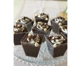 Resim Showparty Kristal Prizma Kübik Kase Tatlı Kabı Kasesi Kapaklı 200CC 10 Adet 