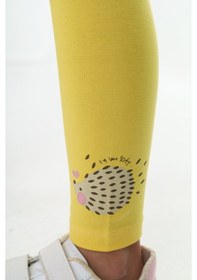 Resim Toontoy Kids Toontoy Kız Çocuk Kirpi Baskılı Tayt Sarı 