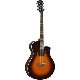 Resim Yamaha APX600 Thin-Line Cutaway Elektro Akustik Gitar (Old Violin Sunburst) 