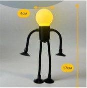 Resim Shineyee Küçük Kişi Şeklinde Akıllı Led Gece Lambası - Pilli, Yumuşak Işık, Ev Dekoru Ve Çocuk Odası İçin Siyah Tasarım Siyah 