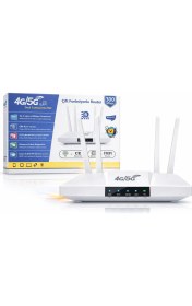 Resim 4g/5g Sım Kartlı Wifi Router - 300 Mbps Taşınabilir Modem | 4 Antenli, Ethernet Portlu, 4000MAH Batarya 