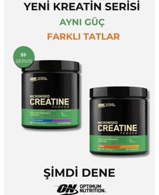 Resim Aromalı Kreatin Seti Mavi Ahududu Portakal 55 Servis Mikronize Toz 