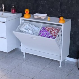 Resim Çok Amaçlı Sepetli Dolap | Banyo, Mutfak, Ayakkabılık, Oyuncak Dolabı | 14 Ölçü Seçeneği (35-100 cm) | Modüler Tasarım | 75x32,5 cm (Beyaz, 75 cm) 