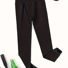 Resim Kadın Yüksek Beli Dikişsiz Yoga Pantolonu, %90 Poliamid %10 Elastan, Seksi Düz Renk Uzun Uzunluklu Legging, Yüksek Esnek Örgü Kumaş, Tüm Mevsim Aktiv Giyim 