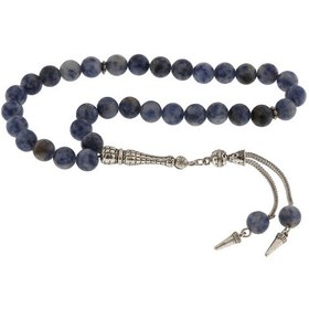 Resim Doğaltaş Metal Püsküllü Sodalit Taşı Tesbih 