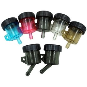 Resim Sones 2 Adet Motosiklet Modifikasyon Offroad Ara Düz Pompa Şeffaf Yağ Bardağı Fren Pompası Modifiye Yağdanlık Düz Şeffaf 