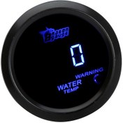 Resim Teltree Araç Su Sıcaklık Göstergesi 52mm Lcd 40-120 C Uyarı Işığı İle Siyah Renk 
