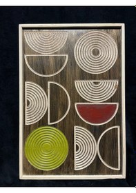 Resim Cıgılwood Cırcles Ahşap Bohem Tablo 