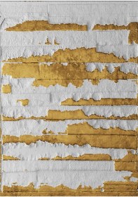 Resim Soyut Kanvas Tablo Beyaz Altın Soyuk Dikey 