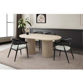 Resim Mobilgen Sidon 4 Adet Gazel Sandalye Orkide Masa Takımı 