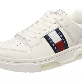 Resim Tommy Hilfiger Erkek Ekru Brooklyn Deri Sneaker 