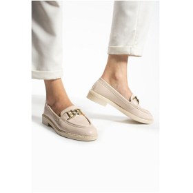 Resim Tegan Kadın Loafer Makosen Casual Toka Detay Günlük Ayakkabı BEJ RUGAN 