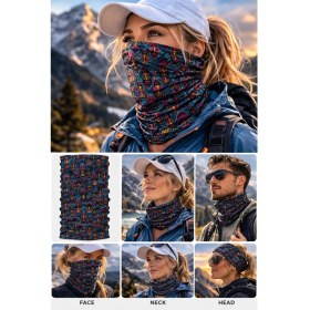 Resim Colizon Unisex Motosiklet Maskesi Bandana - Uv Korumalı Termal Outdoor Boyunluk-Buff 