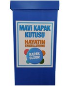 Resim Keskin Tedarik Mavi Kapak Toplama Kutusu / Sıfır Atık Kutusu 