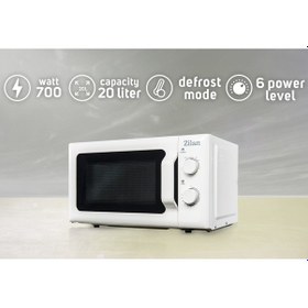 Resim Zilan ZLN1174 700 W Mikrodalga Fırın 20 L Kapasite 6 Kademeli Buz Çözme 