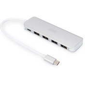 Resim Assmann Digitus 4 Port Usb 3.0 Hub, 4 X Usb 3.0 Usb-a Dişi Konnektör (usb Çevre Ürünü), 1 X Usb Tip C Pd (po 