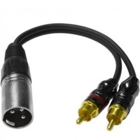 Resim Yeka Xlr Erkek-2 Rca Dişi Çevirici Kablo 