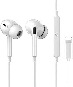 Resim Kablolu Kulaklıklar Kulaklık,iPhone için HiFi-Ses Stereo Gürültü İzolasyonlu Kulaklıklar,iPhone 13/12/11//Xs Max/Xr/Xs/X/8/7 ile Uyumlu Mikrofon+Ses Kontrollü Kablolu Kulaklıklar Tüm iOS 