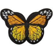 Resim Aplike Ütü İle Yapışan Kelebek Sarı Arma 7x5 cm 