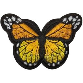 Resim Aplike Ütü İle Yapışan Kelebek Sarı Arma 7x5 cm 