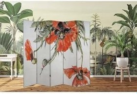 Resim Çiçek Temalı Özel Tasarım Paravan Room Divider 180 x 200 cm Paravan-1002-1 