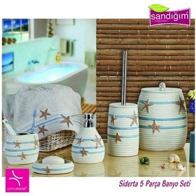 Resim Primanova Siderta 5 Parça Banyo Seti Krem 