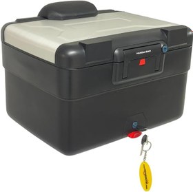 Resim WHEELIE XT69X-S 30/40 Litre Motosiklet Arka Çanta Genişleyebilen Gümüş Su Geçirmez Tak Çıkart Özellikli ABS 