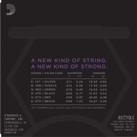 Resim D'Addario NYXL1149 NYXL Nickel Elektro Gitar Teli - Medium (11-49) 