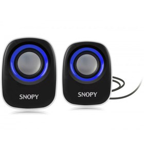 Resim SN-120 2.0 USB Speaker Beyaz Sarı Bilgisayar Hoparlörü Snopy