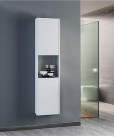 Resim Orka Düden 40 Cm Mdf Beyaz Banyo Boy Dolabı Beyaz 