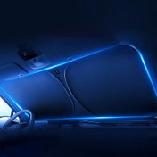 Resim Araba Ön Camı İçin Premium Termal Güneşlik - UV Koruması, Dikişsiz Tasarım, Tüm Araçlar İçin Uygun, Moda Gözlük İkonu, Güneşlik Aksesuarı, Isı Engelleme, Kolay Kurulum, UV Korumalı Güneşlik | Şık Araç Gözlüğü | Dayanıklı Güneşlik, Araba Güneşliği 