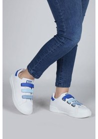 Resim Jump 30110 Cırtlı Üniseks Çocuk Sneaker Günlük Spor Ayakkabı Beyaz Saks Mavi Beyaz Saks Mavi 