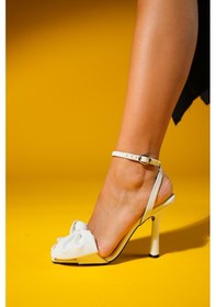 Resim Luvishoes Luvi Shoes Pila Beyaz Kadın Topuklu Ayakkabı 